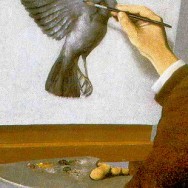 René Magritte pintando-se [topo]