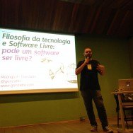 Palestra "Filosofia da Tecnologia e Software Livre: pode um software ser livre?" no FLISOL Curitiba 2016